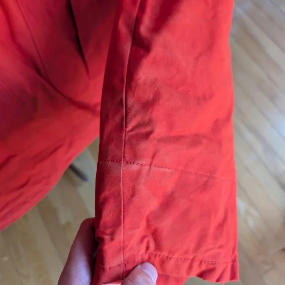 Filson Men's Bright Red Raincoat - Picture 3 of 4
